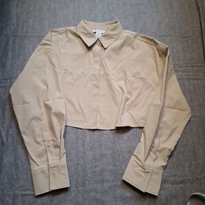 Athleta Midday Ultra  Cropped Lon Sleeve  Shirt Size S